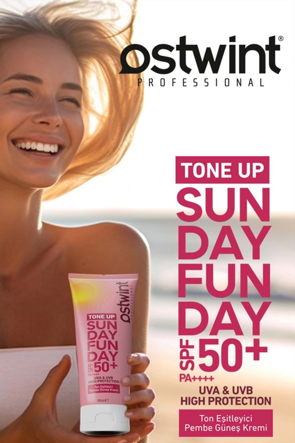 Ostwint Ton Eşitleyici Pembe Güneş Kremi 50 ml