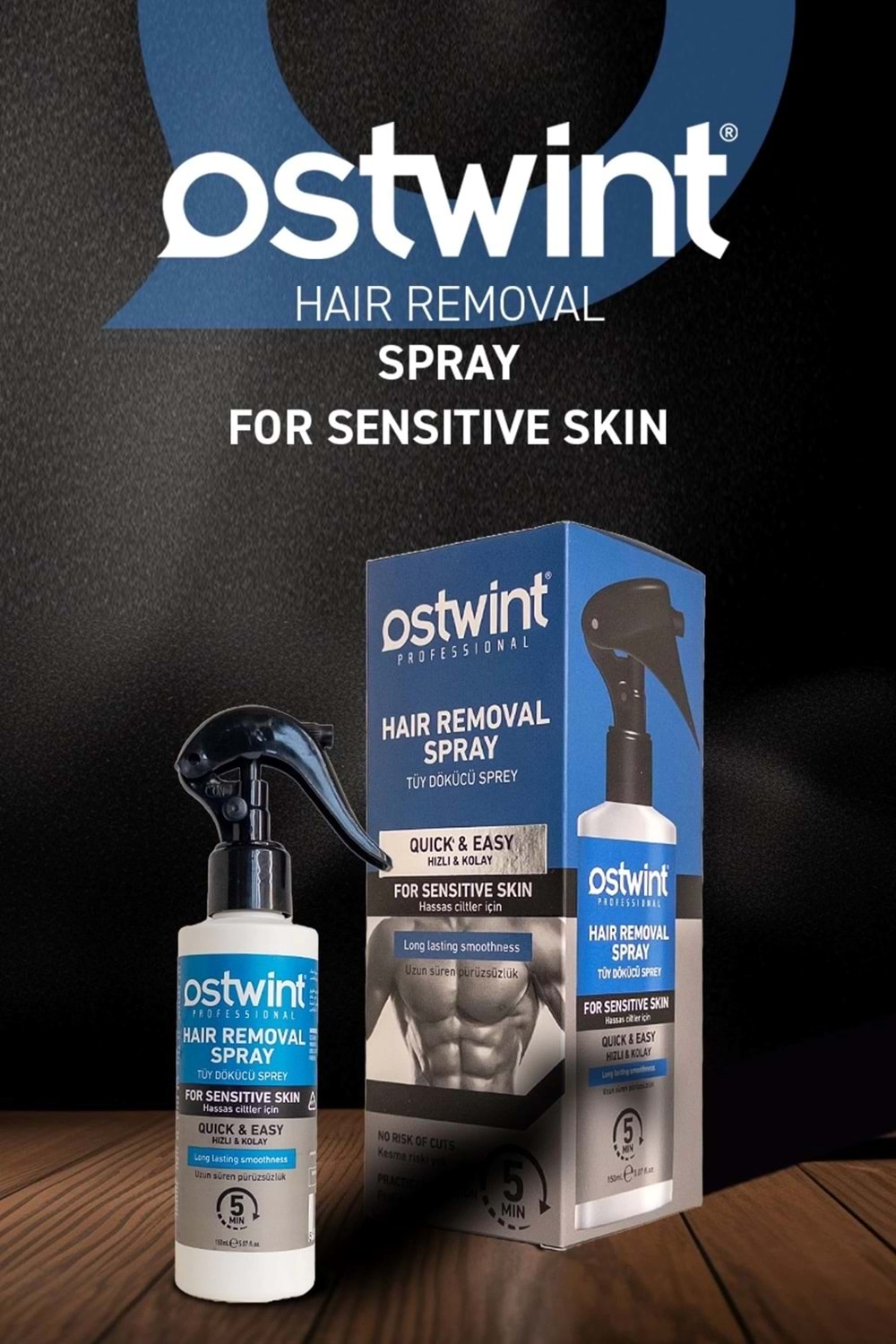 Ostwint Hassas Ciltler için Tüy Dökücü Sprey 150 ml Erkek