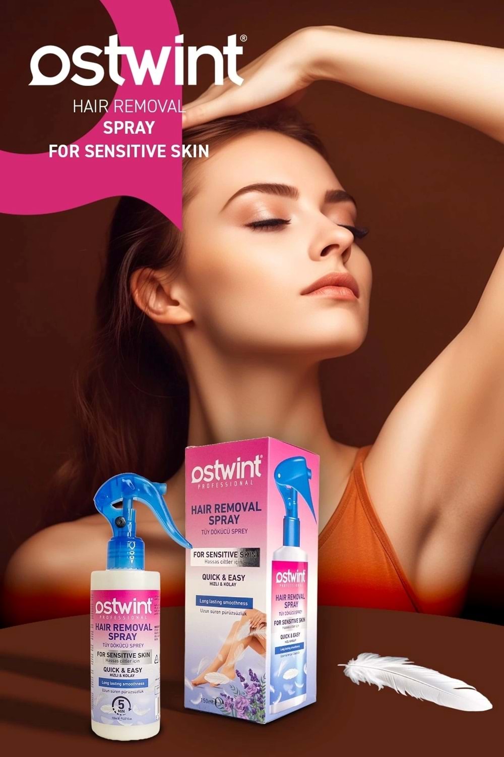 Ostwint Hassas Ciltler için Tüy Dökücü Sprey 150 ml Kadın