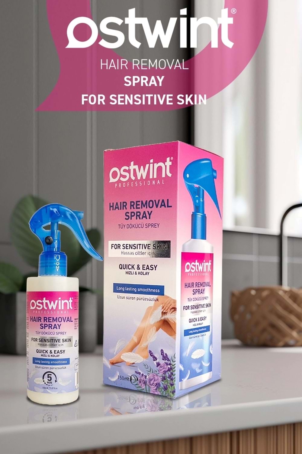Ostwint Hassas Ciltler için Tüy Dökücü Sprey 150 ml Kadın