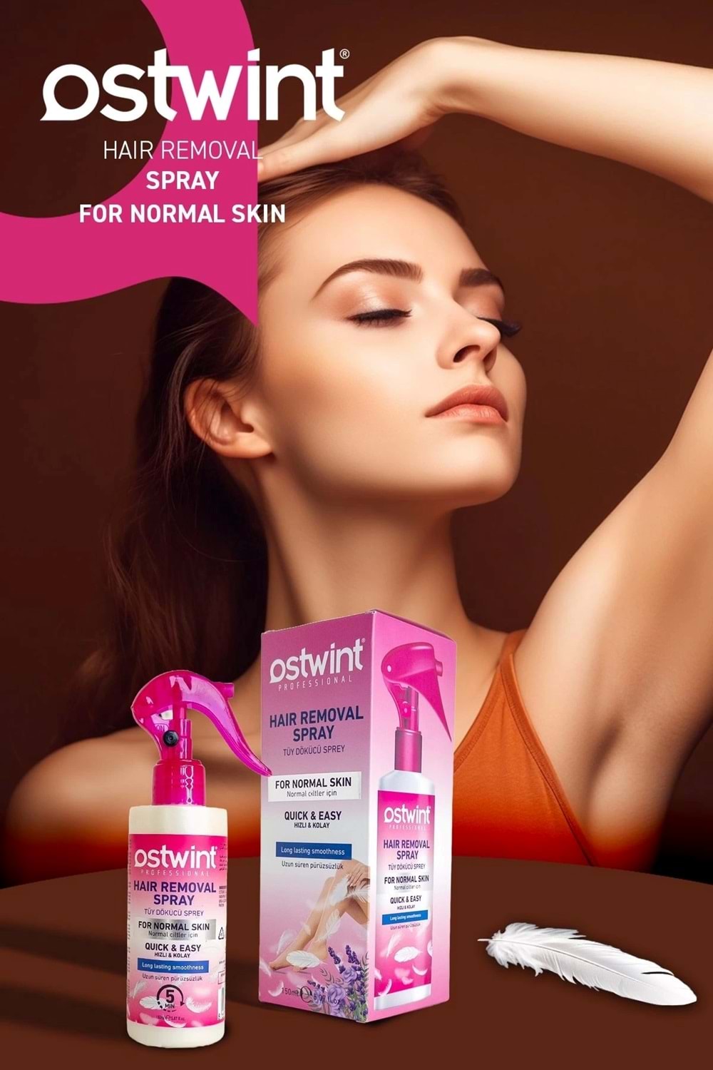 Ostwint Normal Ciltler için Tüy Dökücü Sprey 150 ml Kadın