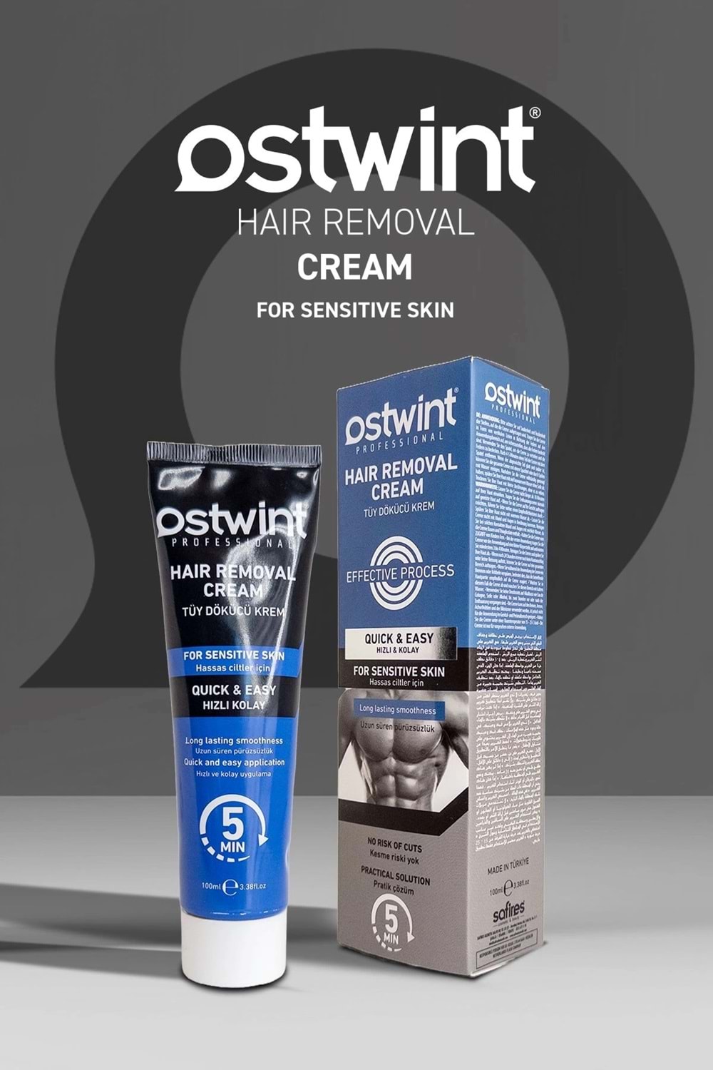 Ostwint Hassas Ciltler için Tüy Dökücü Krem 100 ml Erkek