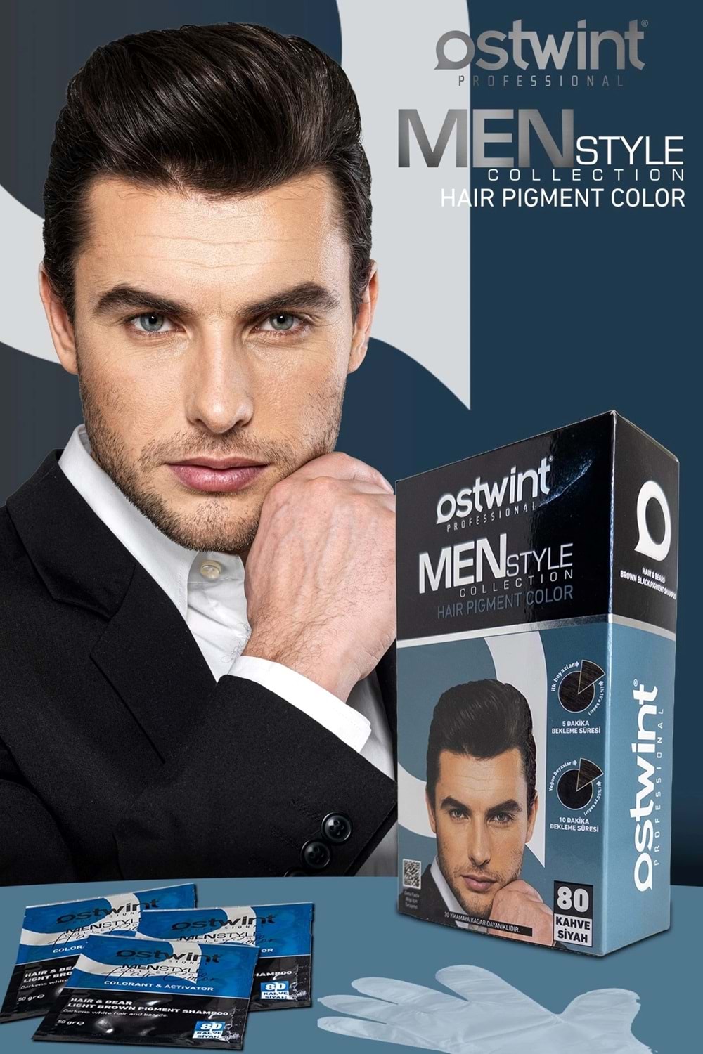 Ostwint Hair Pigment Color Shampoo No : 80 Siyah Kahve