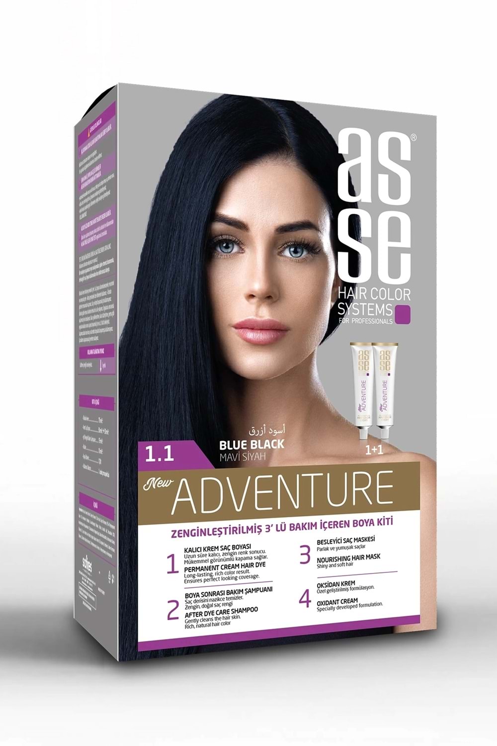 Asse 1.1 Mavi Siyah 50+50ml Set Boya