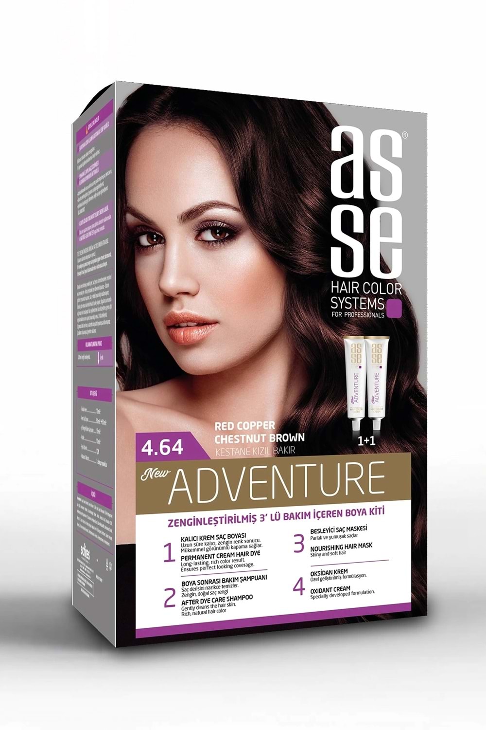 Asse 4.64 Kestane Kızıl Bakır 50+50ml Set Boya