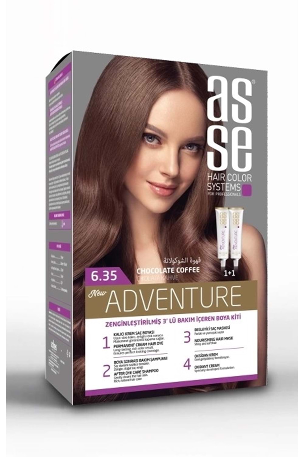 Asse 6.35 Çikolata Kahve 50+50ml Set Boya