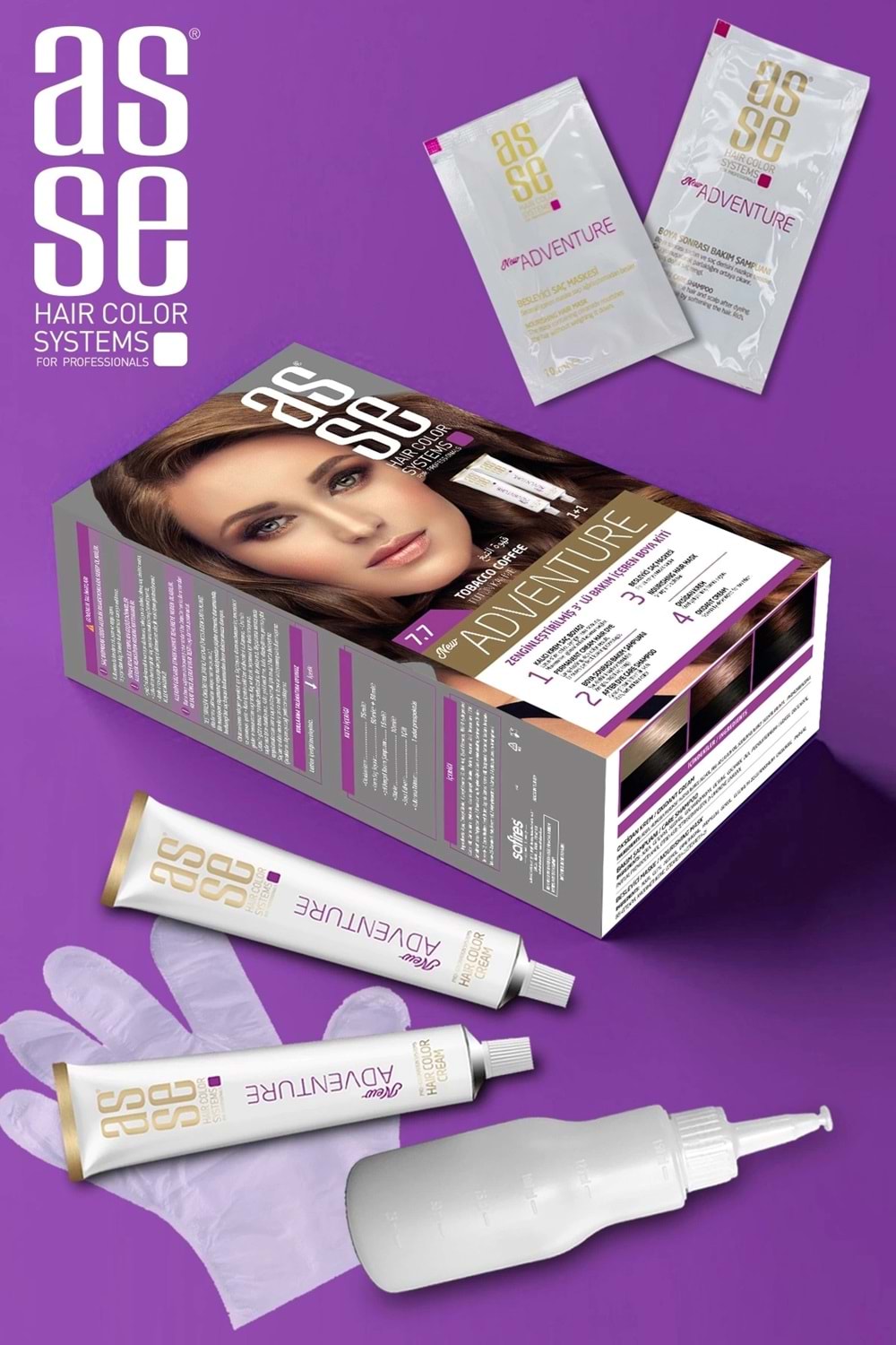 Asse 7.7 Tütün Kahve 50+50ml Set Boya