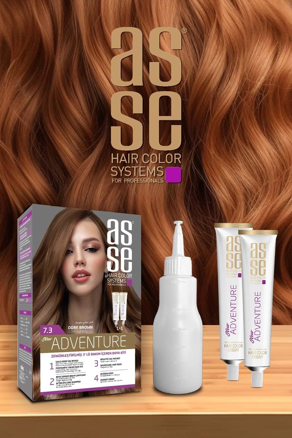Asse 7.3 Dore Kumral 50+50ml Set Boya