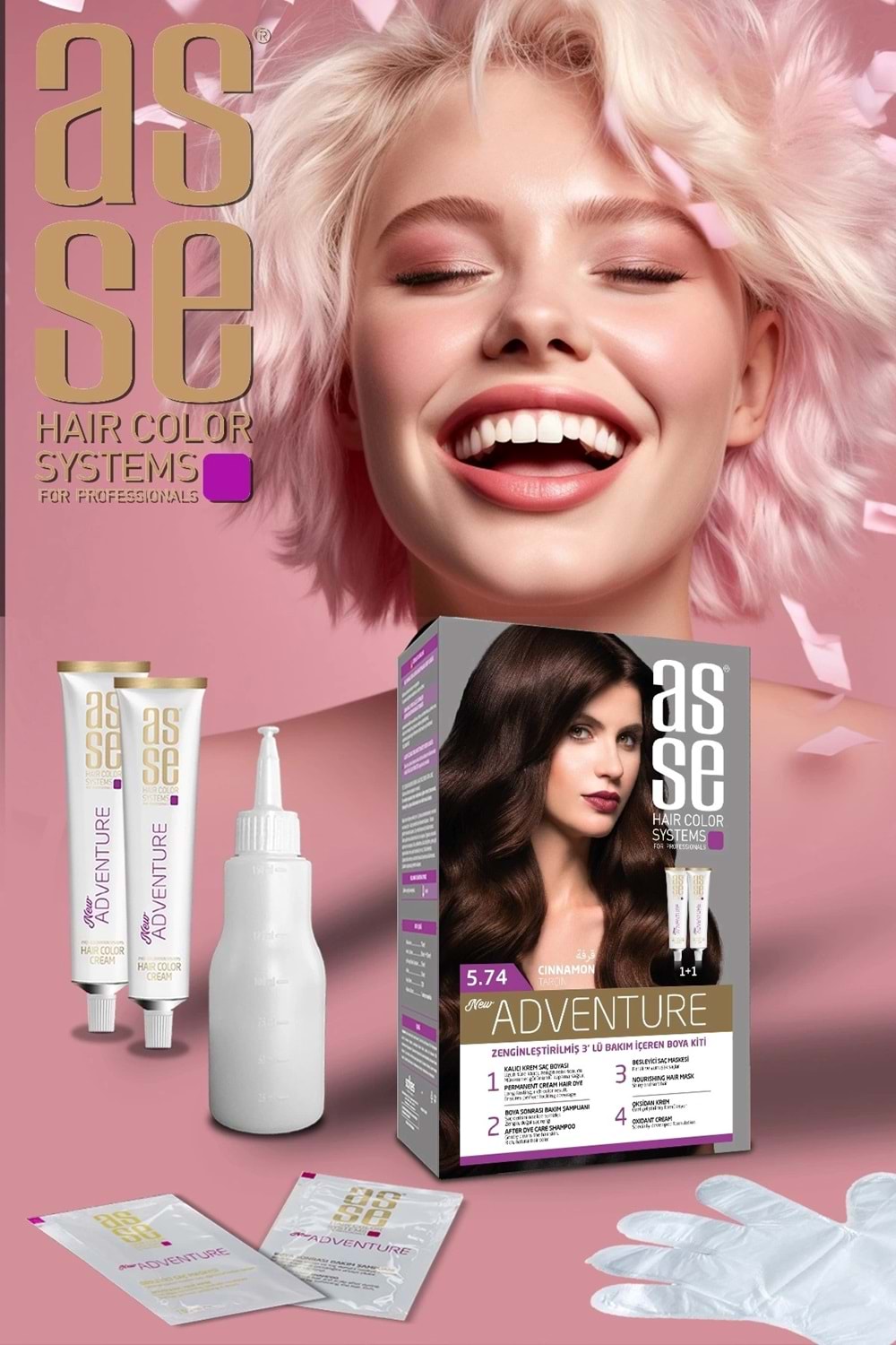 Asse 5.74 Tarçın 50+50ml Set Boya