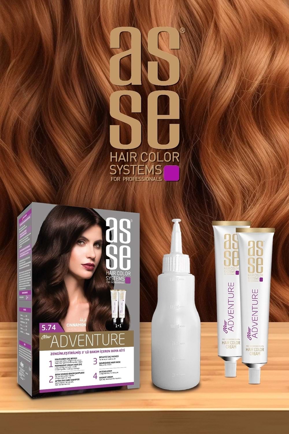 Asse 5.74 Tarçın 50+50ml Set Boya