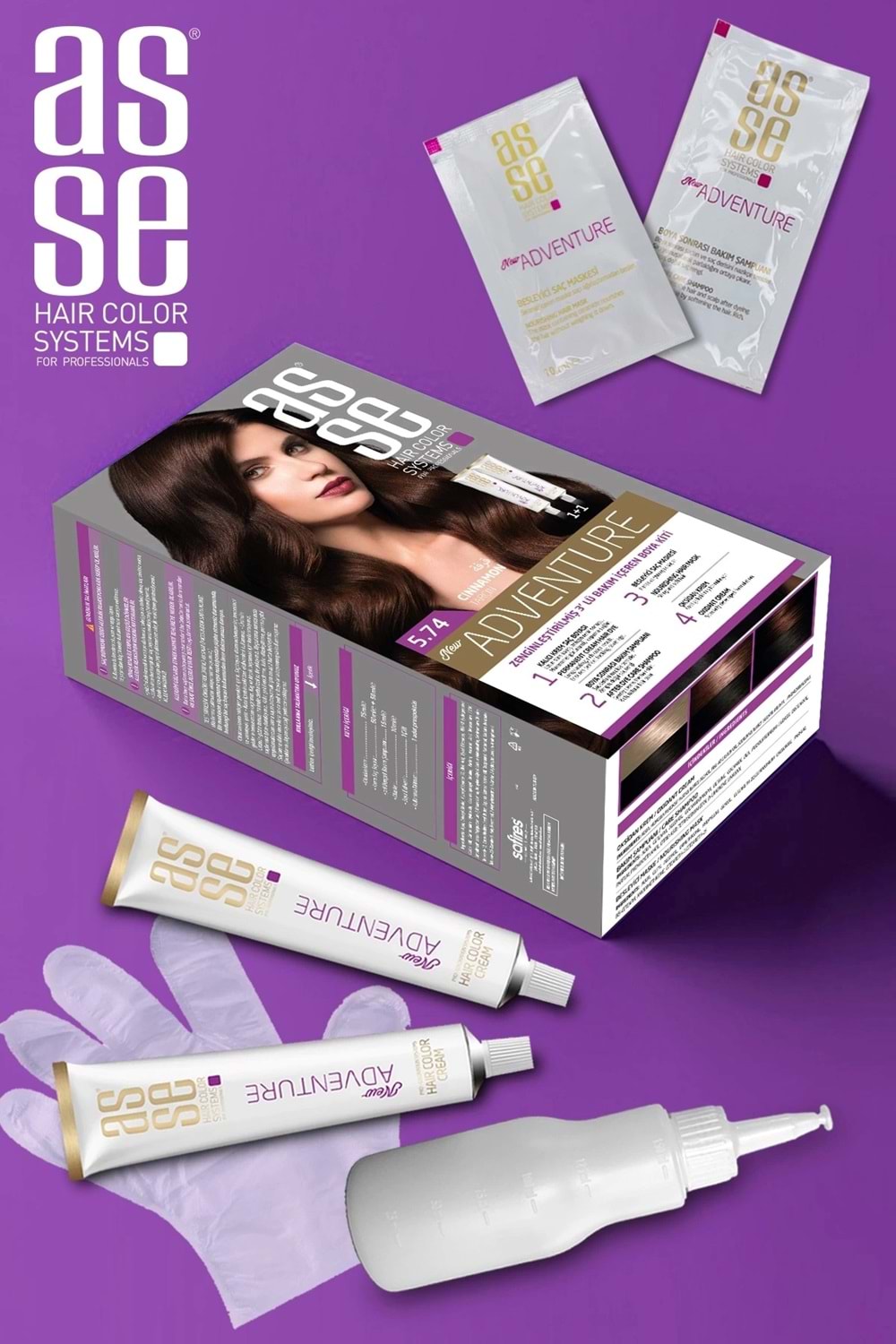 Asse 5.74 Tarçın 50+50ml Set Boya