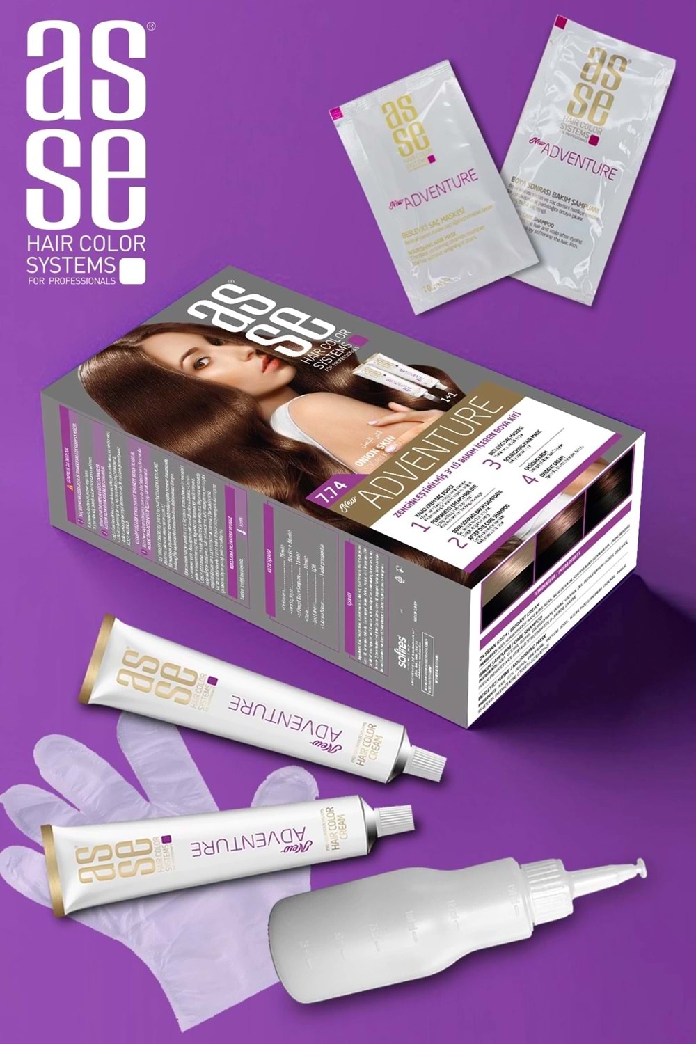 Asse 7.74 Soğan Kabuğu 50+50ml Set Boya