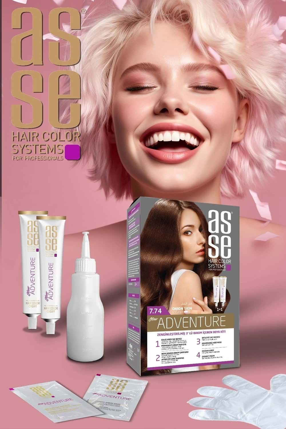 Asse 7.74 Soğan Kabuğu 50+50ml Set Boya