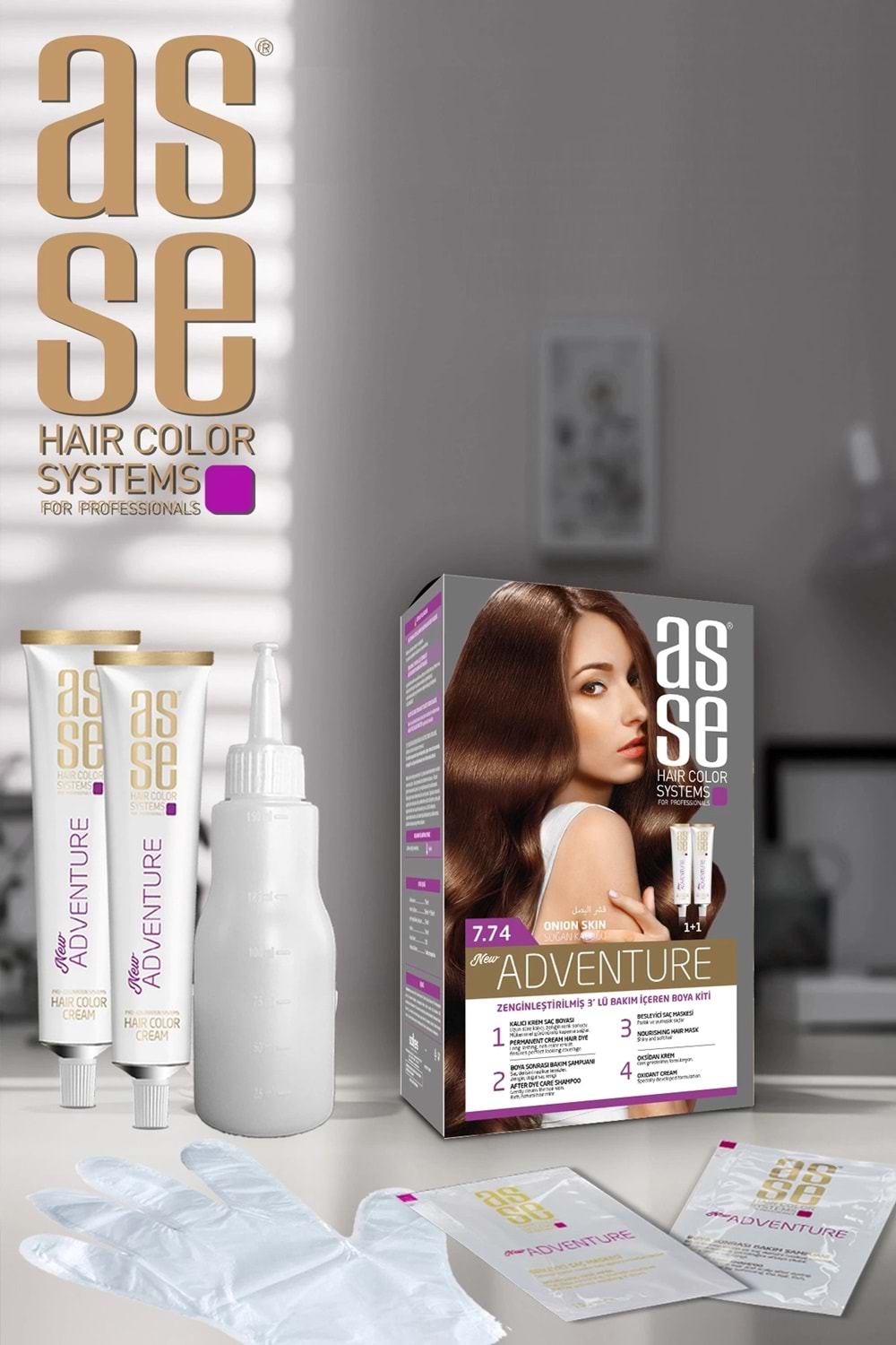 Asse 7.74 Soğan Kabuğu 50+50ml Set Boya