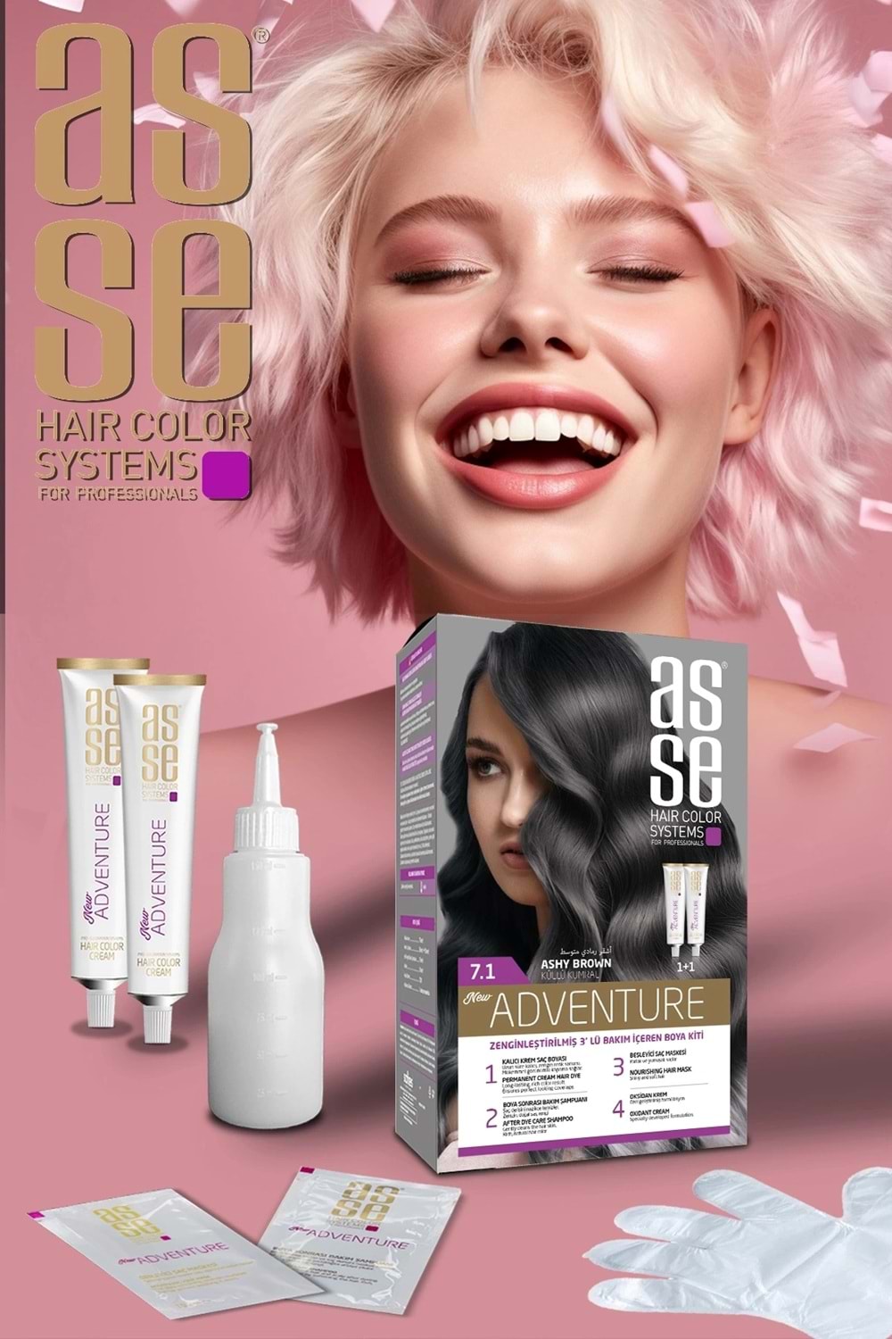 Asse 7.1 Küllü Kumral 50+50ml Set Boya