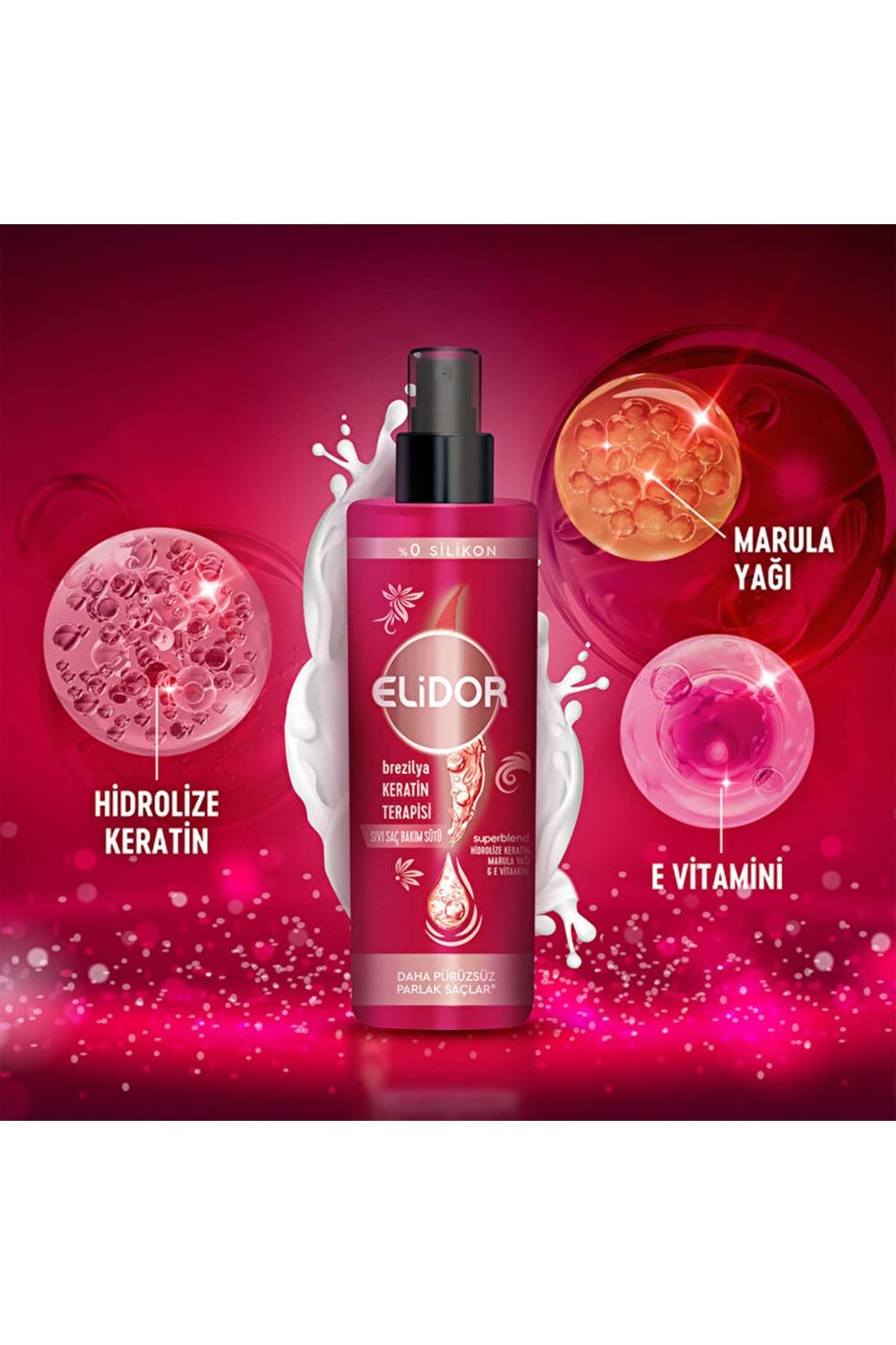Elidor Brezilya Keratin Terapisi Sıvı Saç Bakım Sütü 200 ml