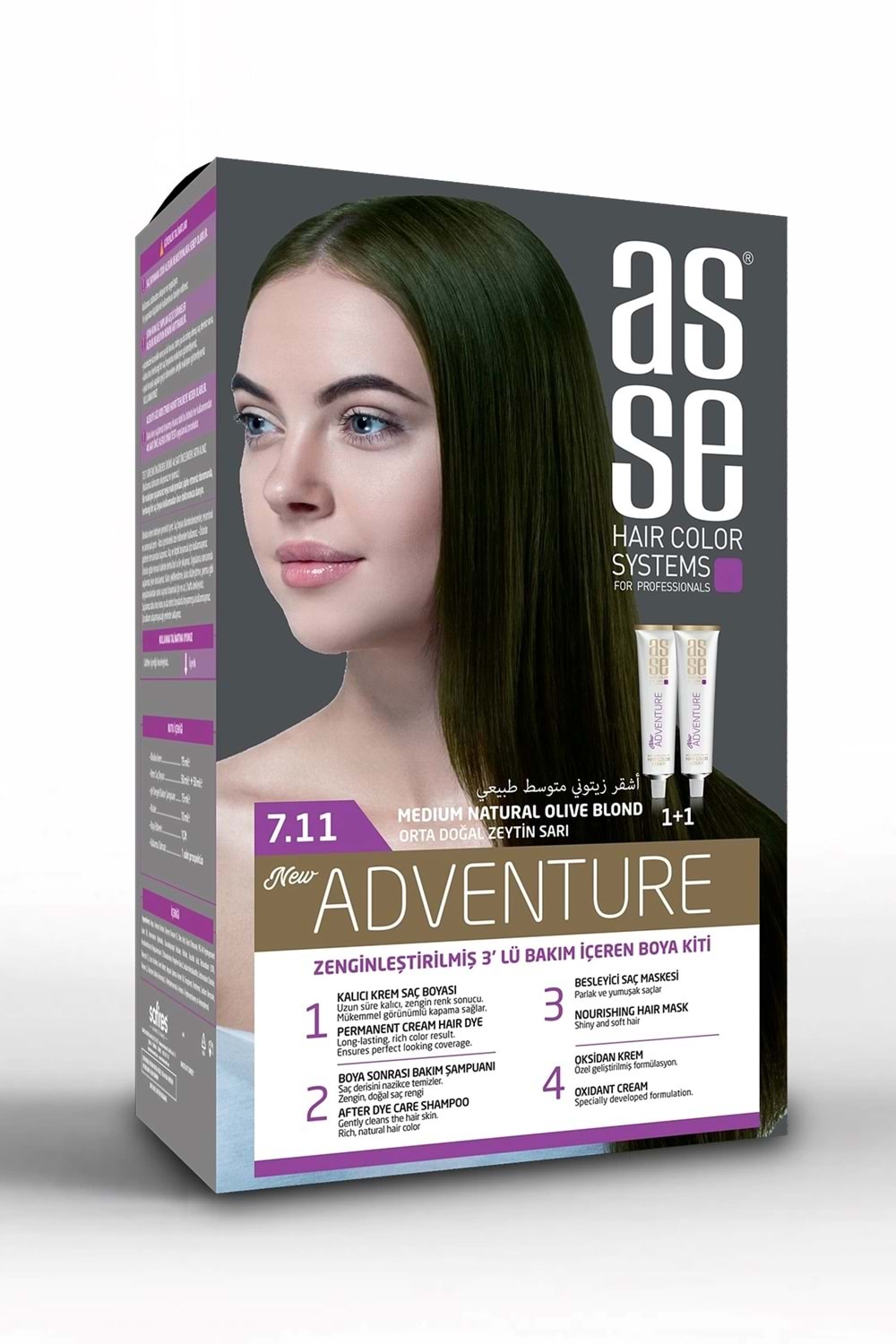 Asse 7.11 Orta Doğal Zeytin Sarı 50+50ml Set Boya