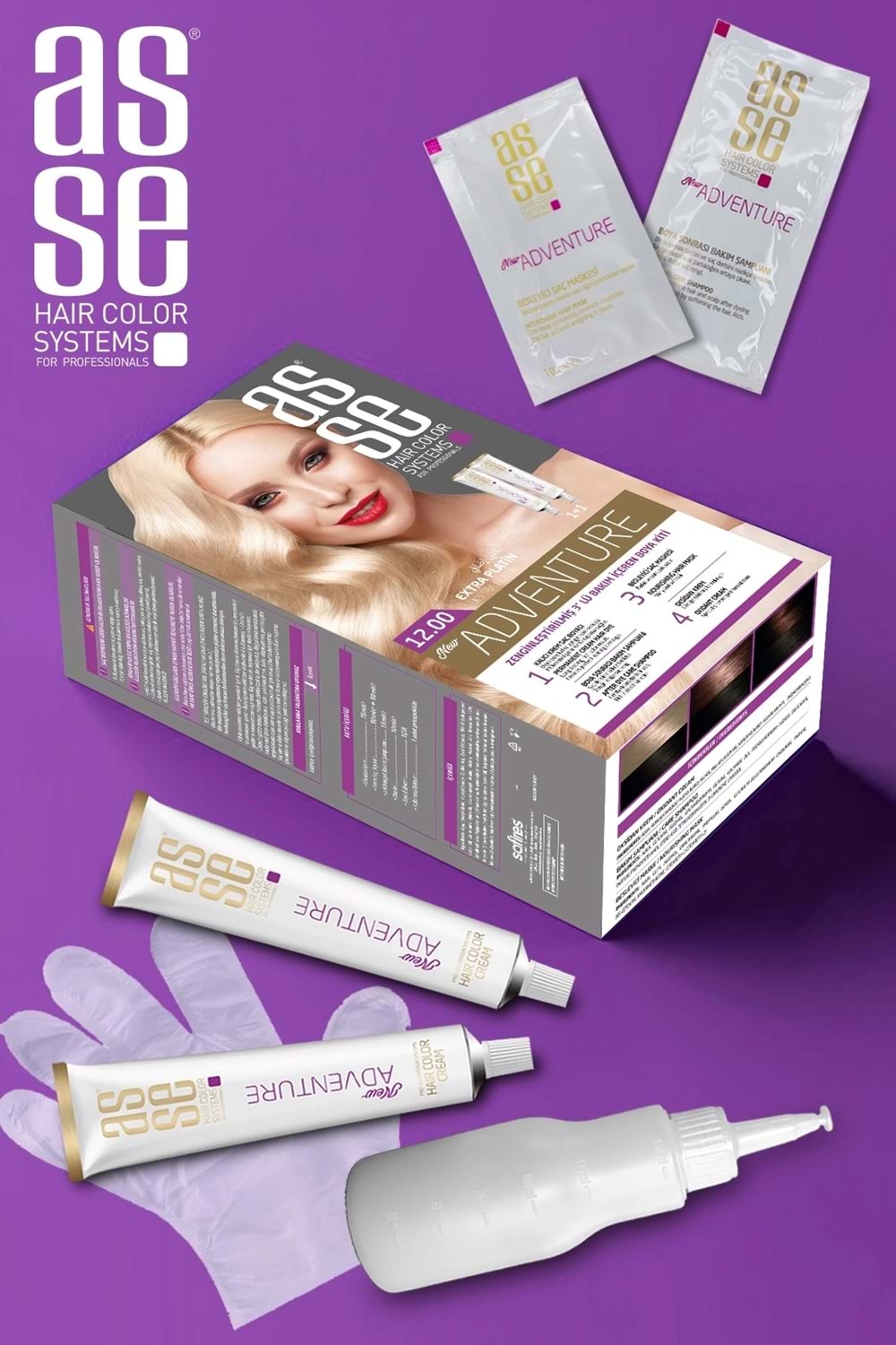 Asse 12.00 Ekstra Platın 50+50ml Set Boya
