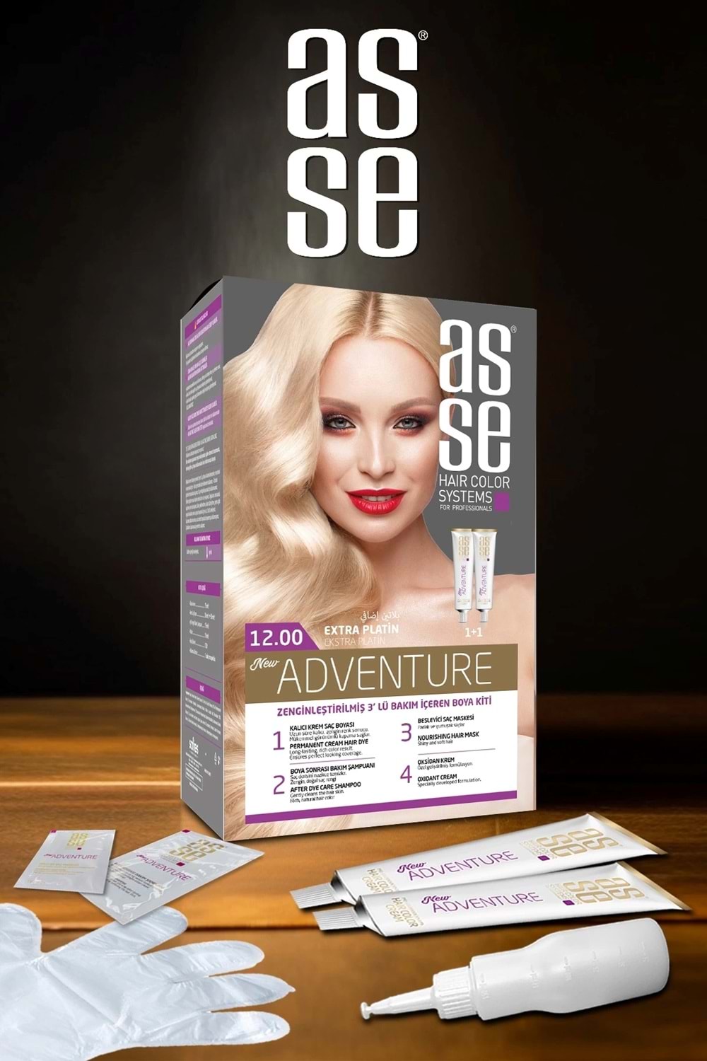 Asse 12.00 Ekstra Platın 50+50ml Set Boya