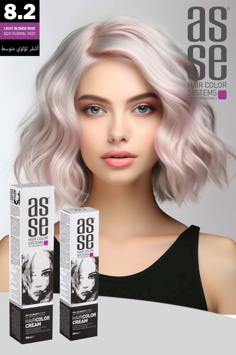 Asse 8.2 Açık Kumral İrize - 60ml Tüp Boya