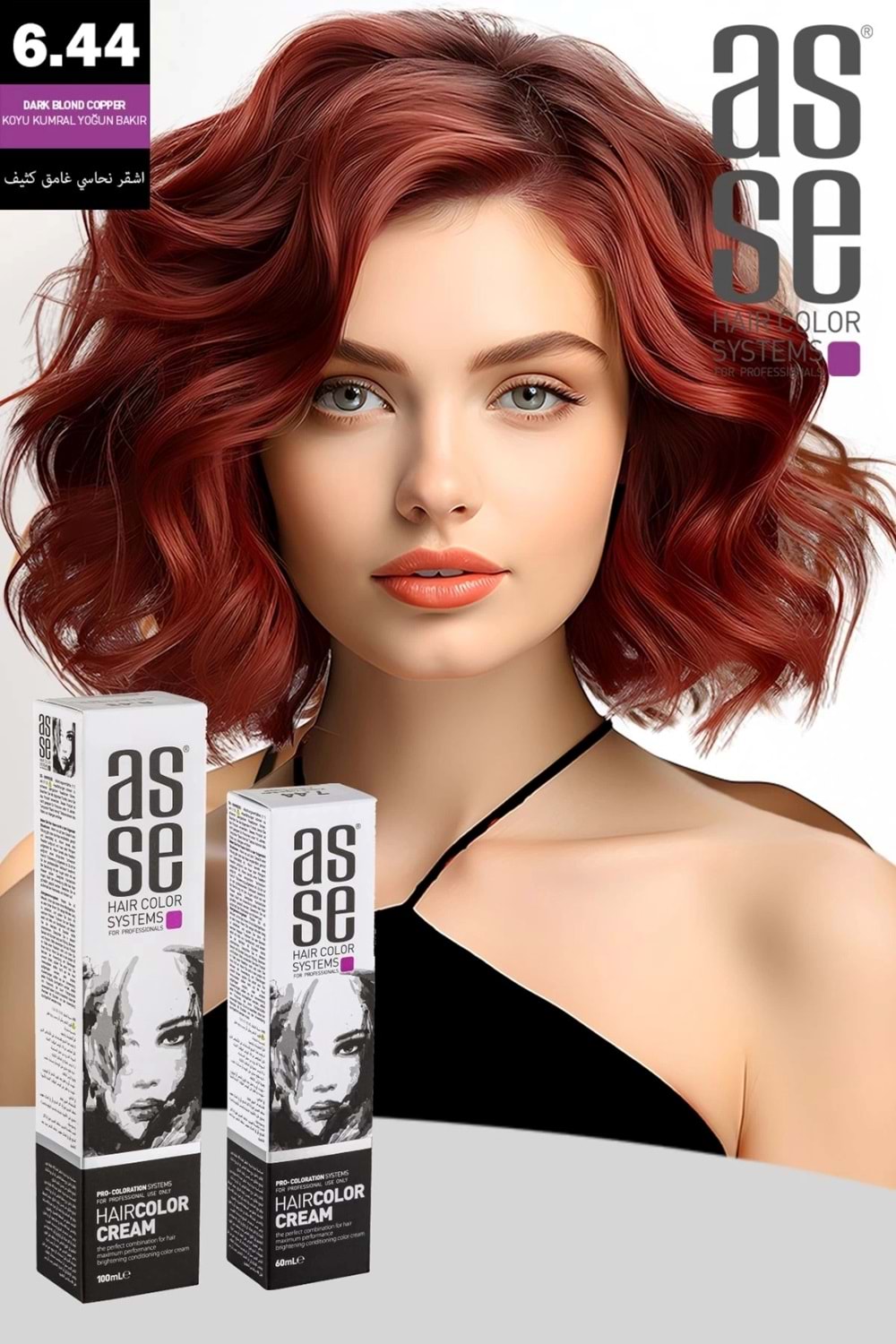 Asse 6.44 Koyu Kumral Yoğun Bakır - 60ml Tüp Boya