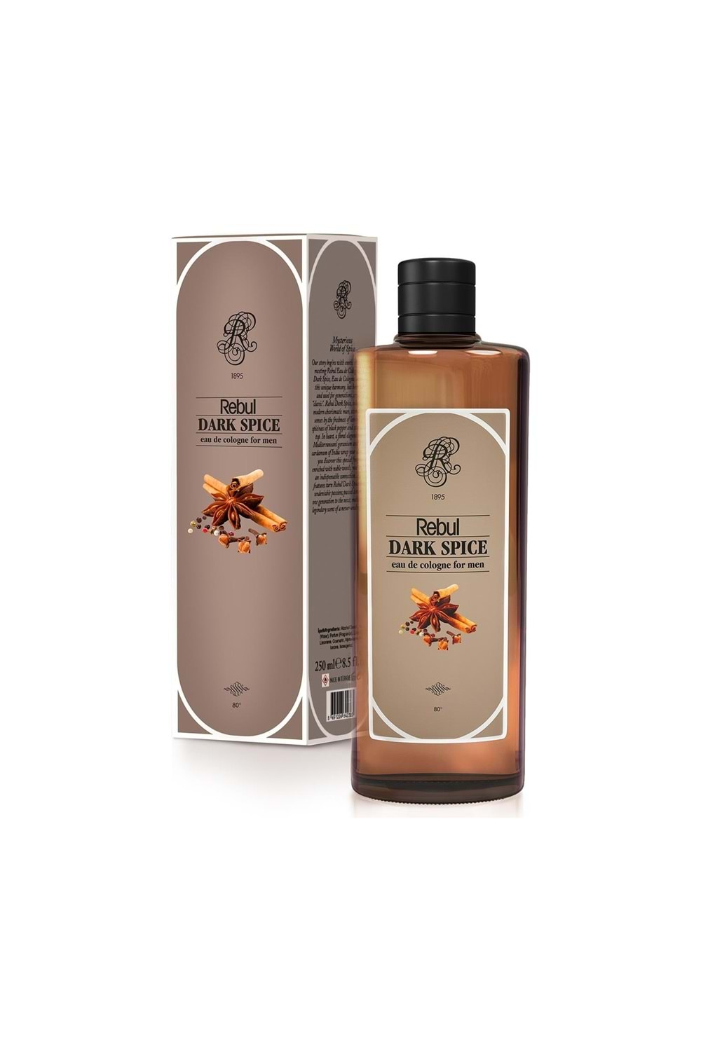 Rebul Dark Spice Kolonya Cam Şişe 250 ml