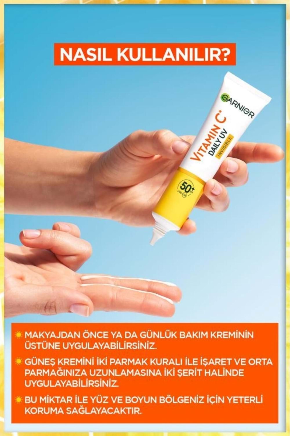 Garnier C Vitamini Parlak Günlük Uv Korumalı Güneş Yüz Kremi Spf50 Görünmez Doku 40ml