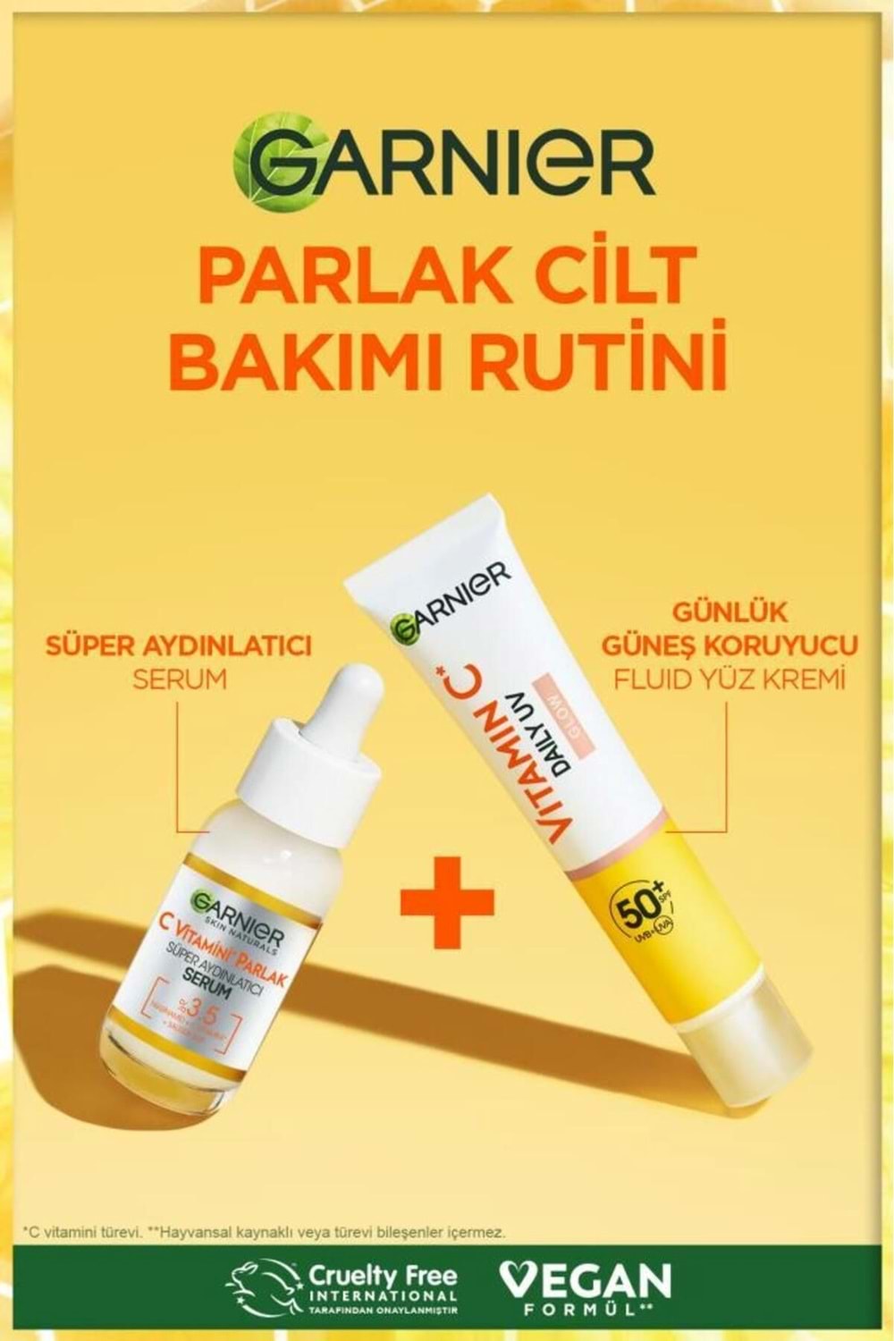 Garnier C Vitamini Parlak Günlük Uv Korumalı Güneş Yüz Kremi Spf50 Işıltılı Doku 40ml
