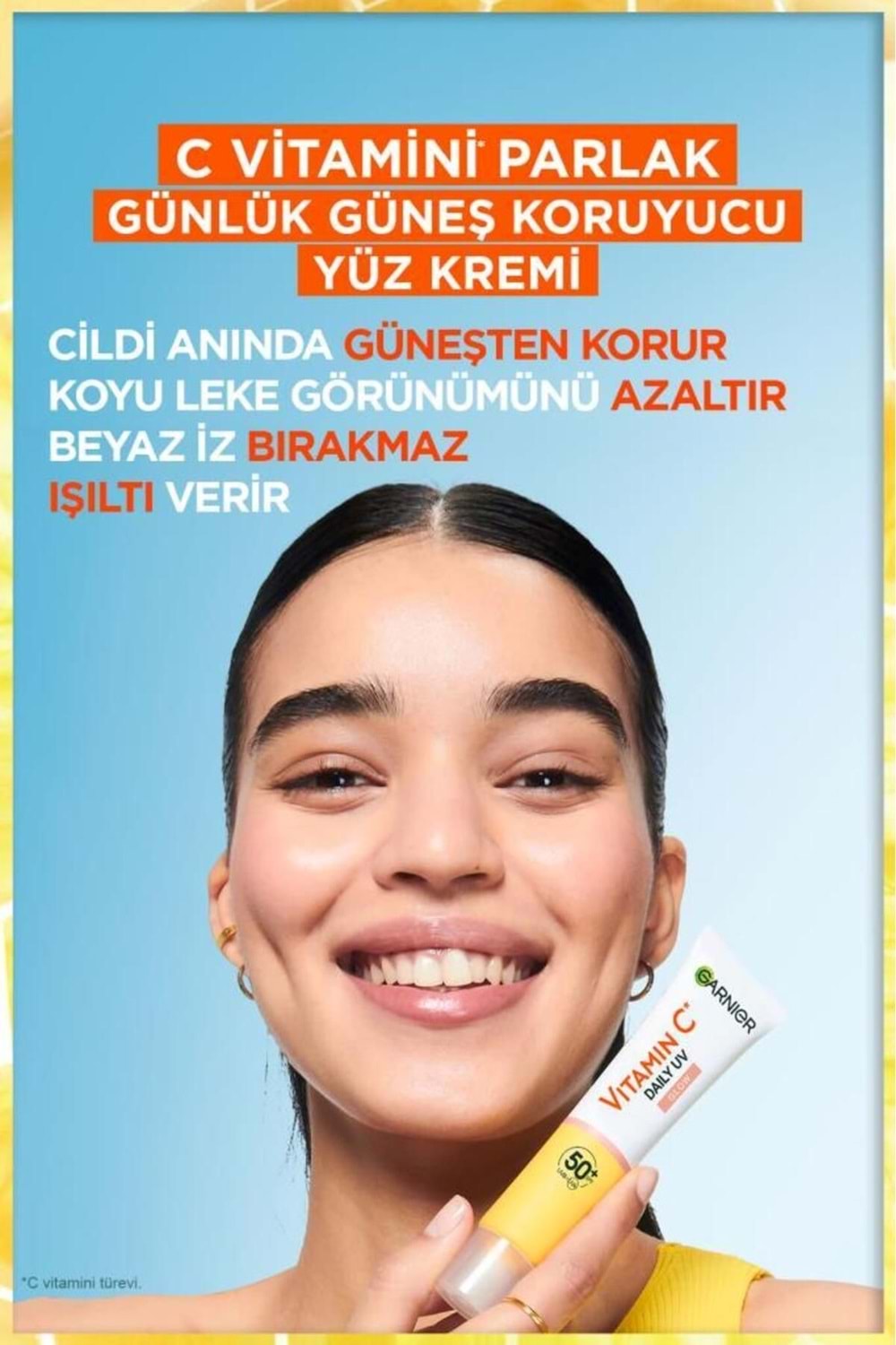 Garnier C Vitamini Parlak Günlük Uv Korumalı Güneş Yüz Kremi Spf50 Işıltılı Doku 40ml