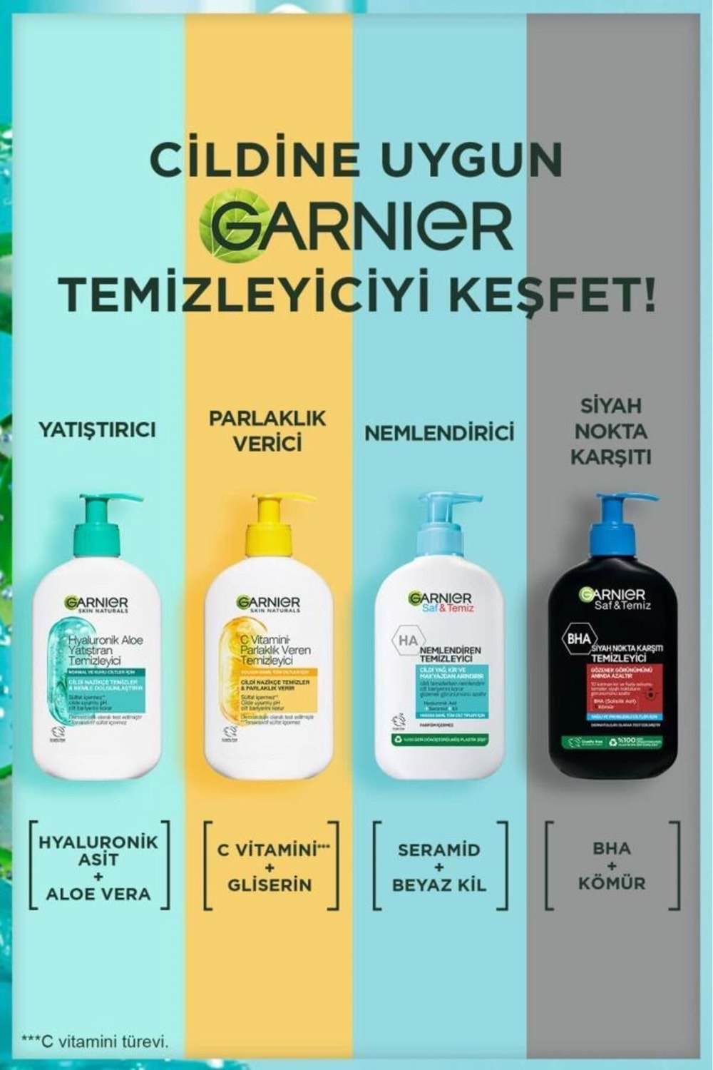 Garnier Hyaluronik Aloe Nemlendiren ve Yatıştıran Temizleyici 250 ML