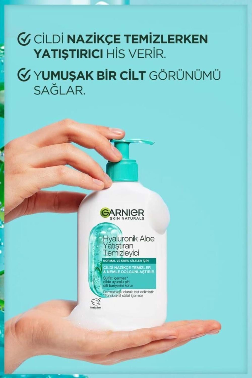 Garnier Hyaluronik Aloe Nemlendiren ve Yatıştıran Temizleyici 250 ML