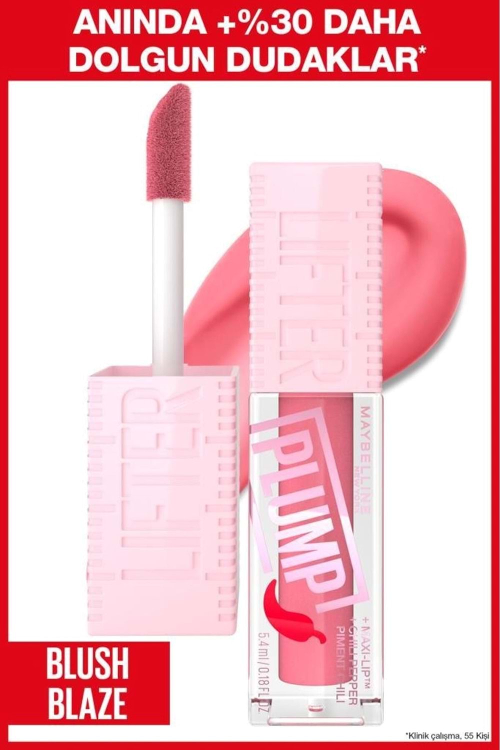 Maybelline New York Lifter Plump Dudak Parlatıcısı 001 Blush Blaze 30158719