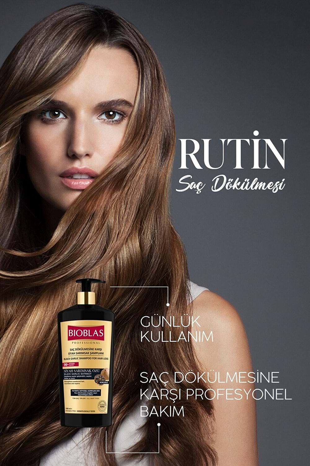 Bioblas Siyah Sarımsak Şampuanı 1000 Ml Saç Dökülmesine Karşı Yoğun Förmül