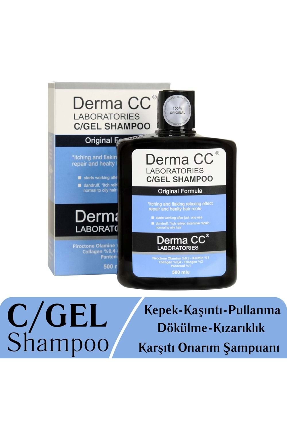 Derma CC Laboratories C/gel Şampuan Saç Dökülmesi-kepek-kaşıntı Karşıtı Ve Şampuanı 500ml