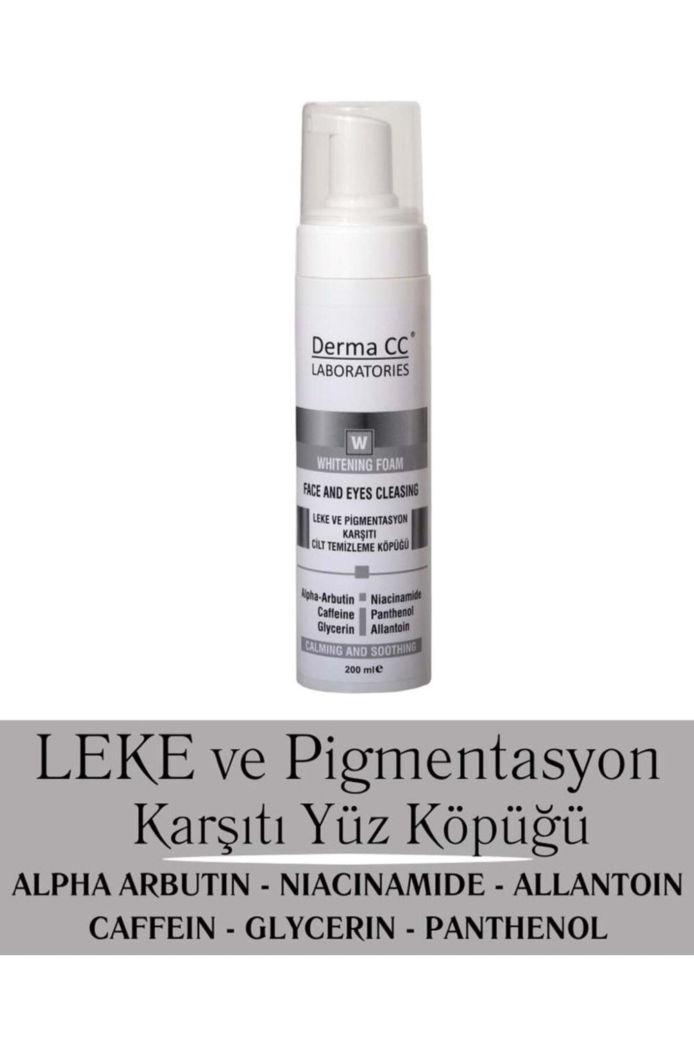 Derma CC Laboratories Whıtenıng Foam Face And Eyes Cleansıng - Leke Karşıtı Cilt Bakım Köpüğü 200 ml