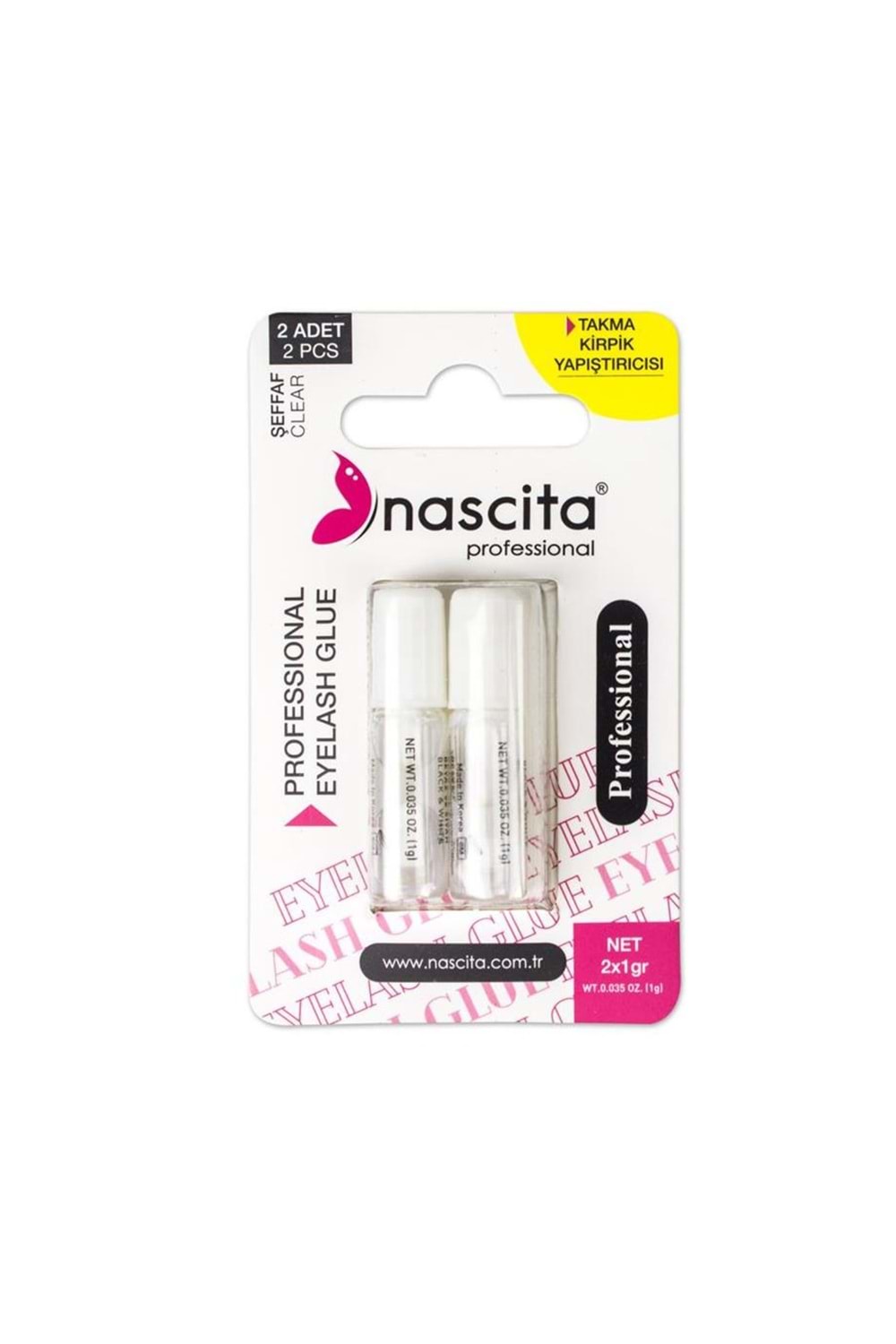 Nascita Takma Kirpik Yapıştırıcı 2'li Şeffaf - 02