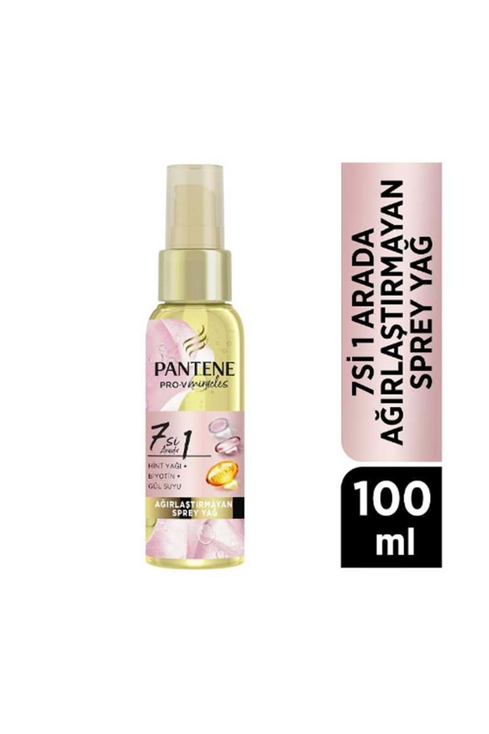 Pantene 7 si 1 Arada Ağırlaştırmayan Biotinli Hint Yağı, 100ml
