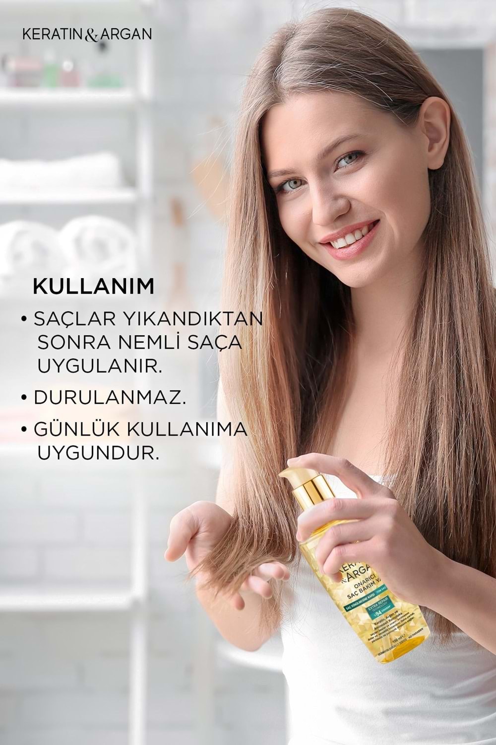 Bioxcin Keratin & Argan Onarıcı Saç Bakım Yağı 150 ml Yıpranmış ve Hasar Görmüş Saçlar