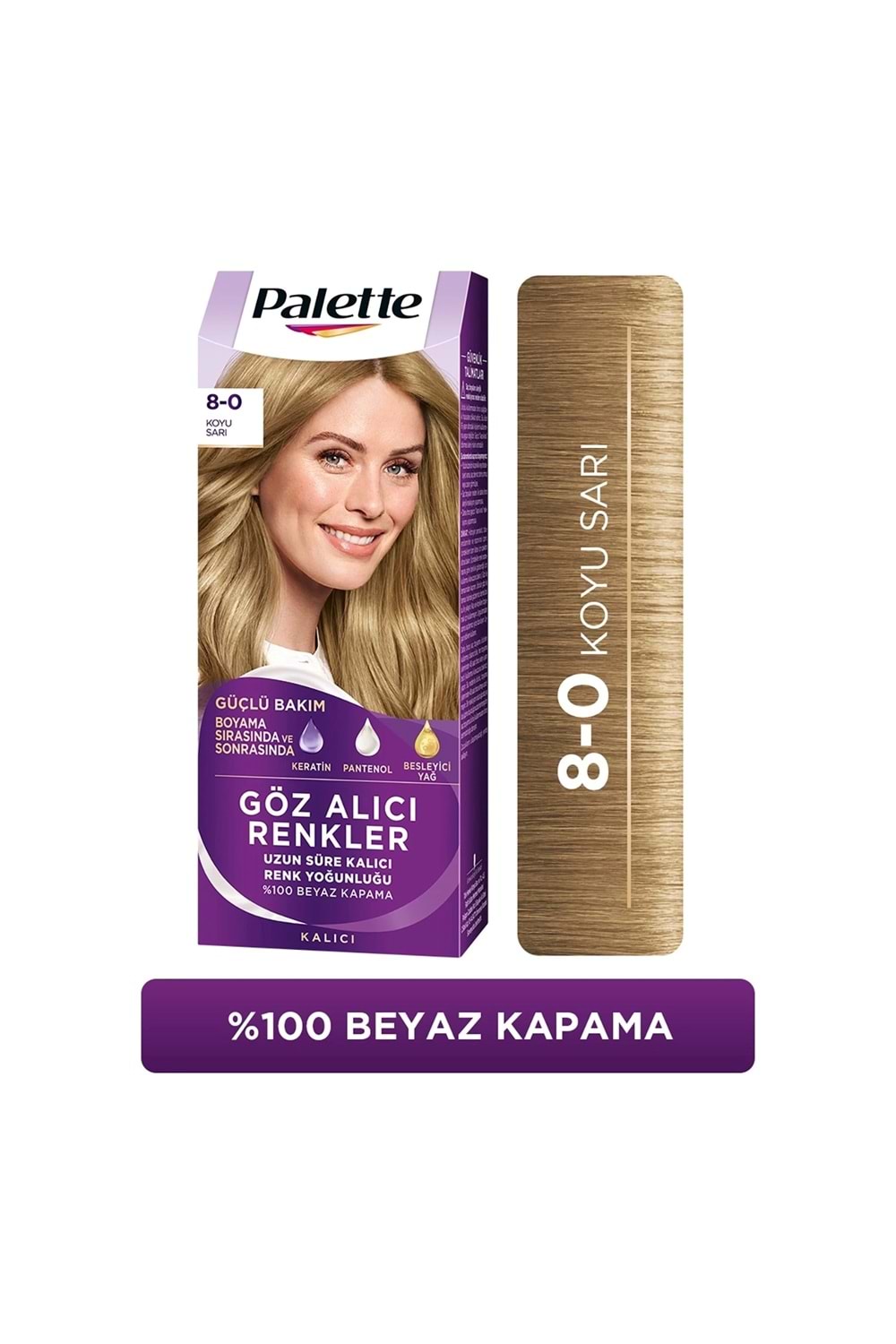 Palette Göz Alıcı Renkler 8-0 Koyu Sarı Saç Boyası