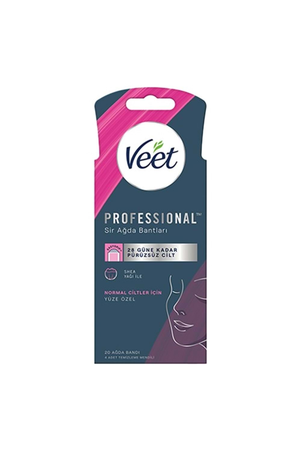 Veet Professional Normal Ciltler Yüze Özel Ağda Bandı (20'li)