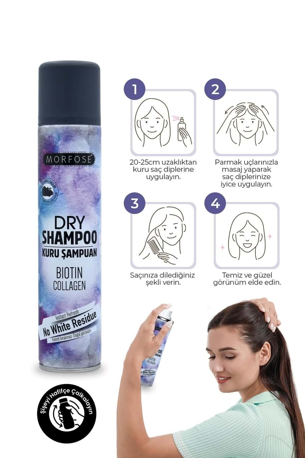 Morfose Kuru Şampuan Koyu Renkli Saçlar 200 ml