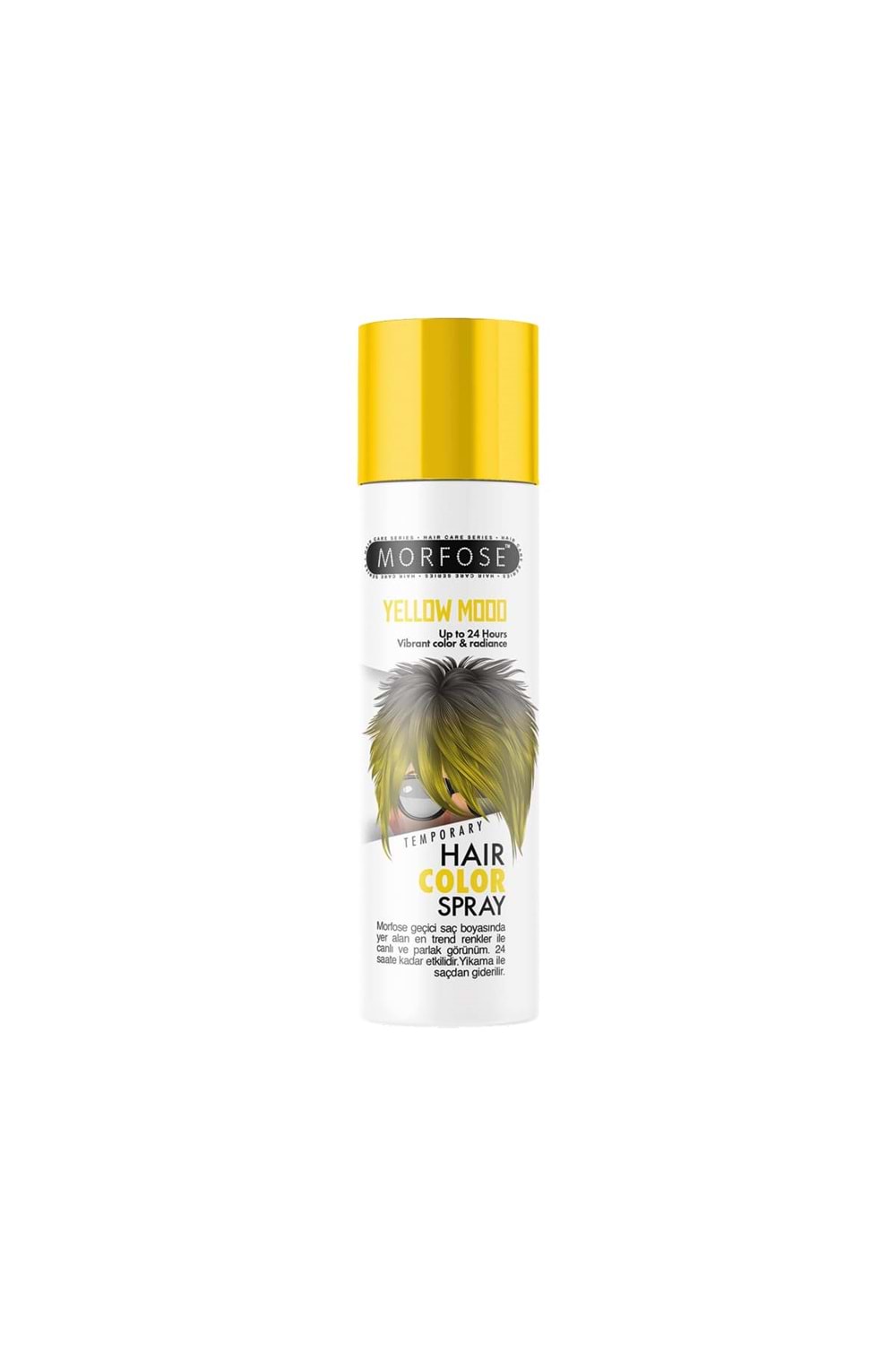 Morfose Renkli Saç Spreyi Yellow Mood Sarı 150 ml.