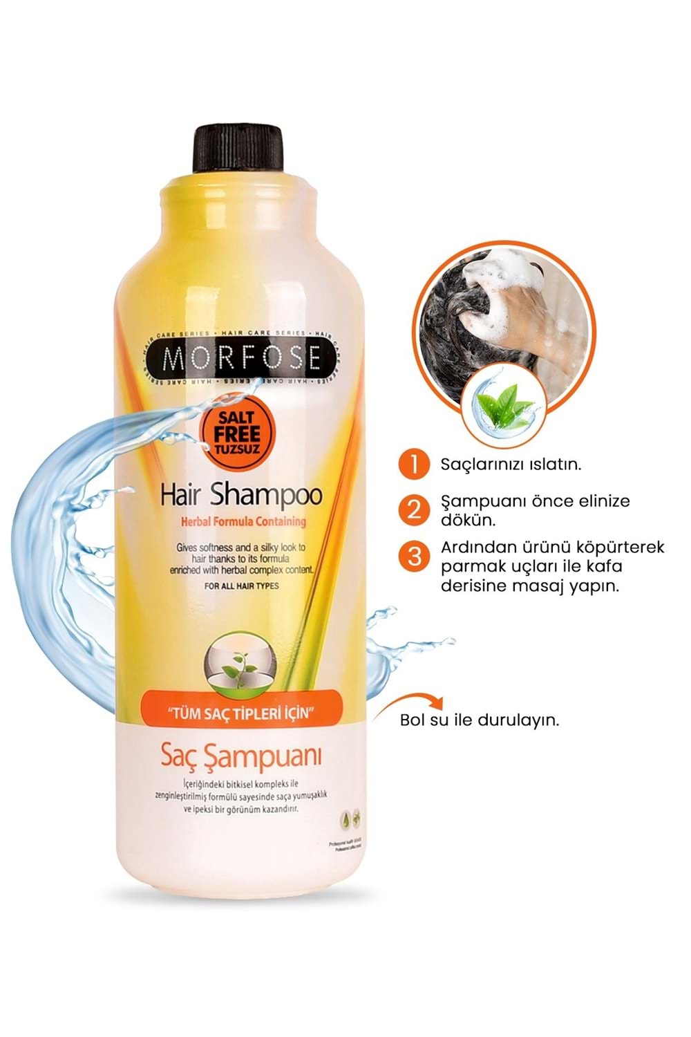 Morfose Bitkisel Tuzsuz Şampuan 1000 ml
