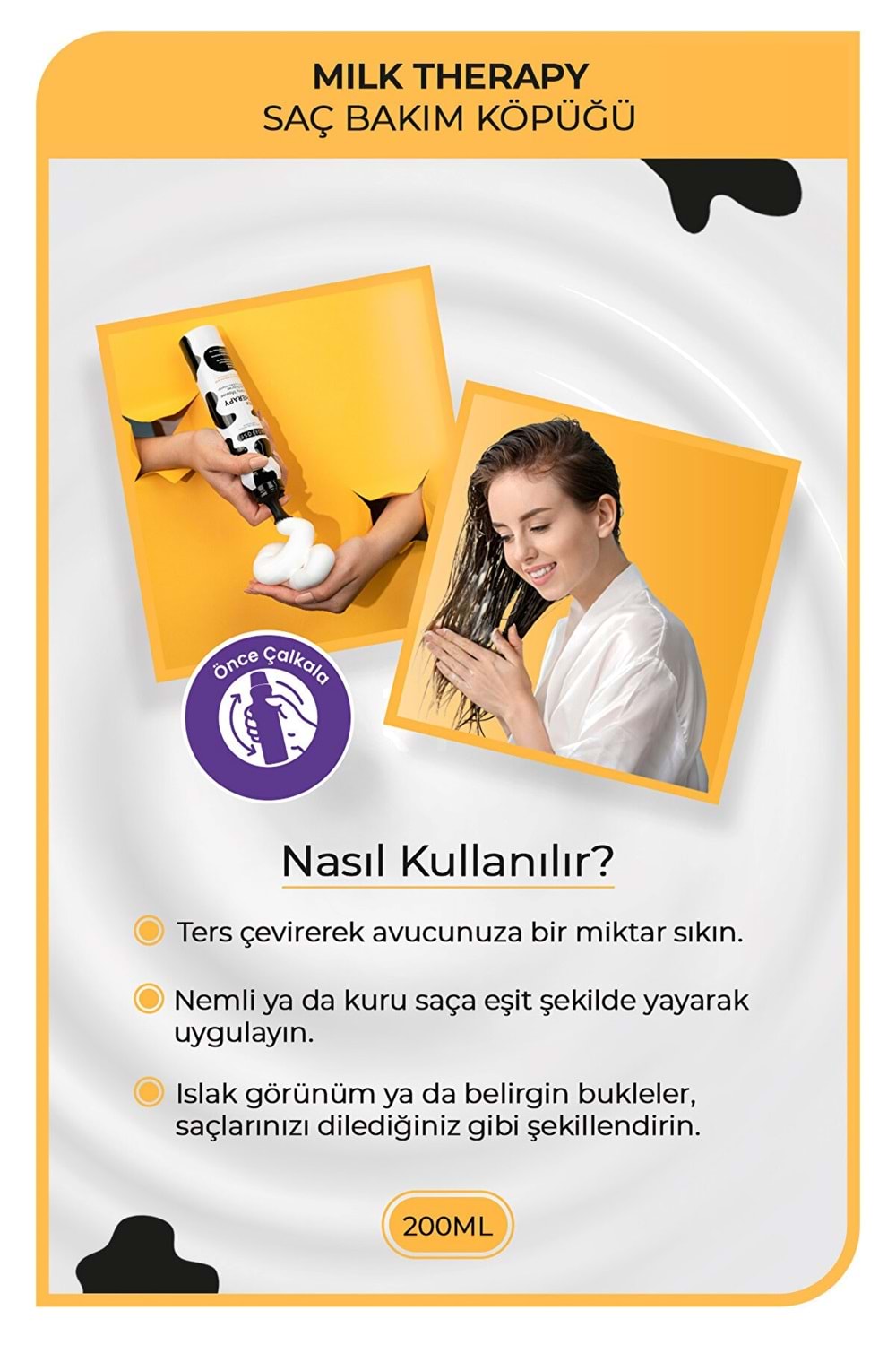 Morfose Milk Therapy Saç Köpüğü 200 ml-Saç Dökülmesi Önleyici, Besleyici, Koruyucu Etki