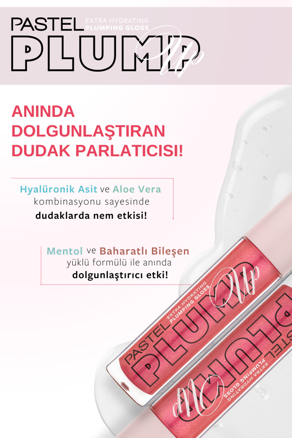 Pastel Plump Up Extra Hydrating Plumping Gloss - Dolgunlaştıran Dudak Parlatıcısı 206 Chic