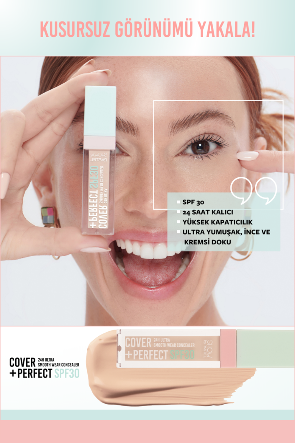 Show By Pastel Cover+Perfect Concealar SPF30 - SPF30 Ultra Kapatıcı 301 Fair 7.8 ml