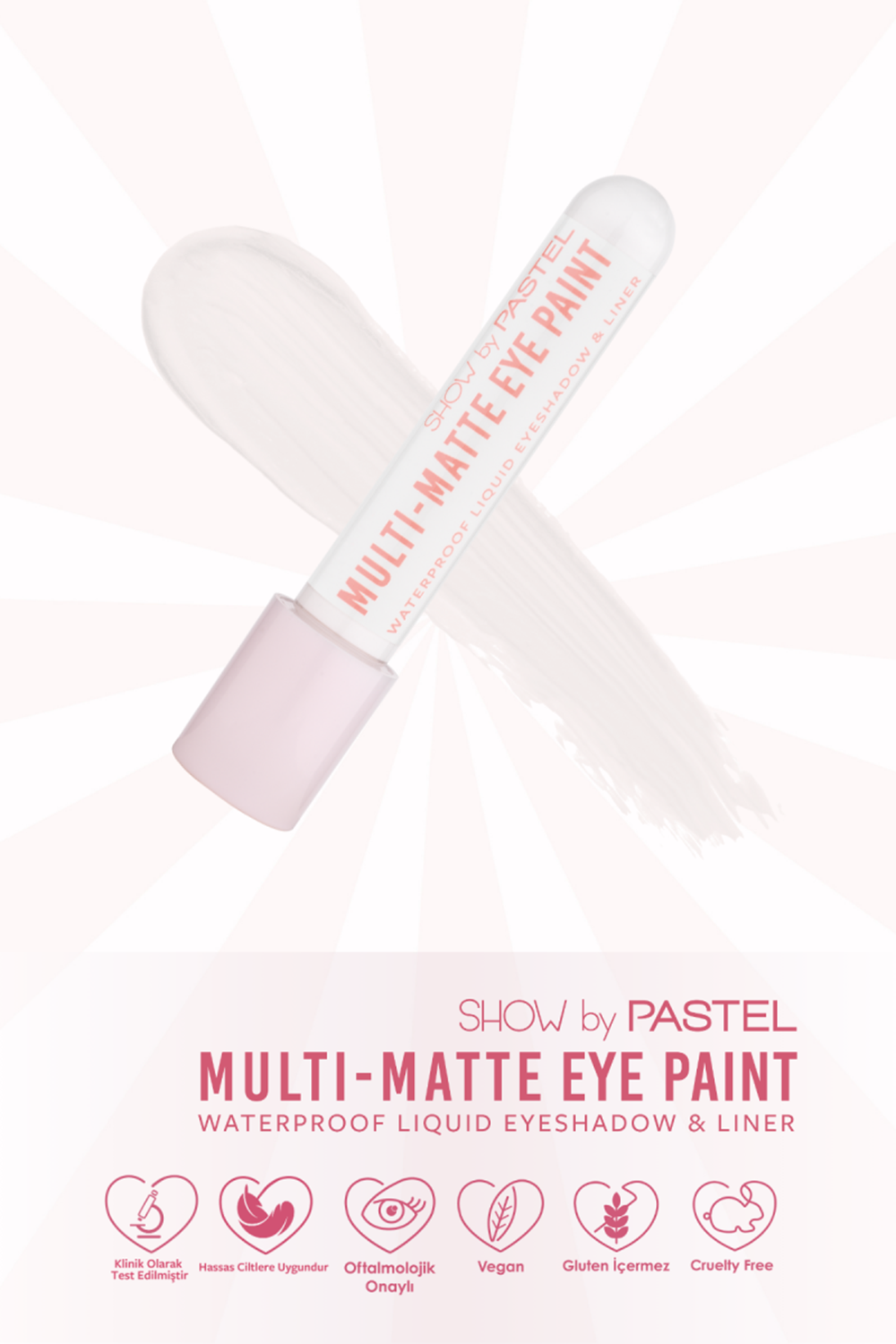 Show By Pastel Multi-Matte Eye Paint Waterproof Eyeshadow&Liner - Waterproof Mat Likit Far ve Eyeliner 80 Real One 4.2 ml