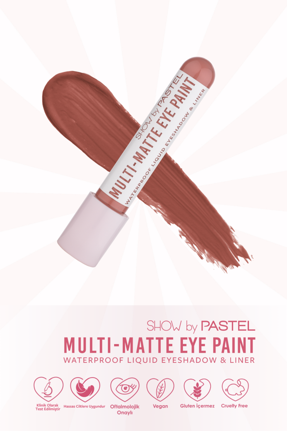 Show By Pastel Multi-Matte Eye Paint Waterproof Eyeshadow&Liner - Waterproof Mat Likit Far ve Eyeliner 83 Stylish 4.2 ml