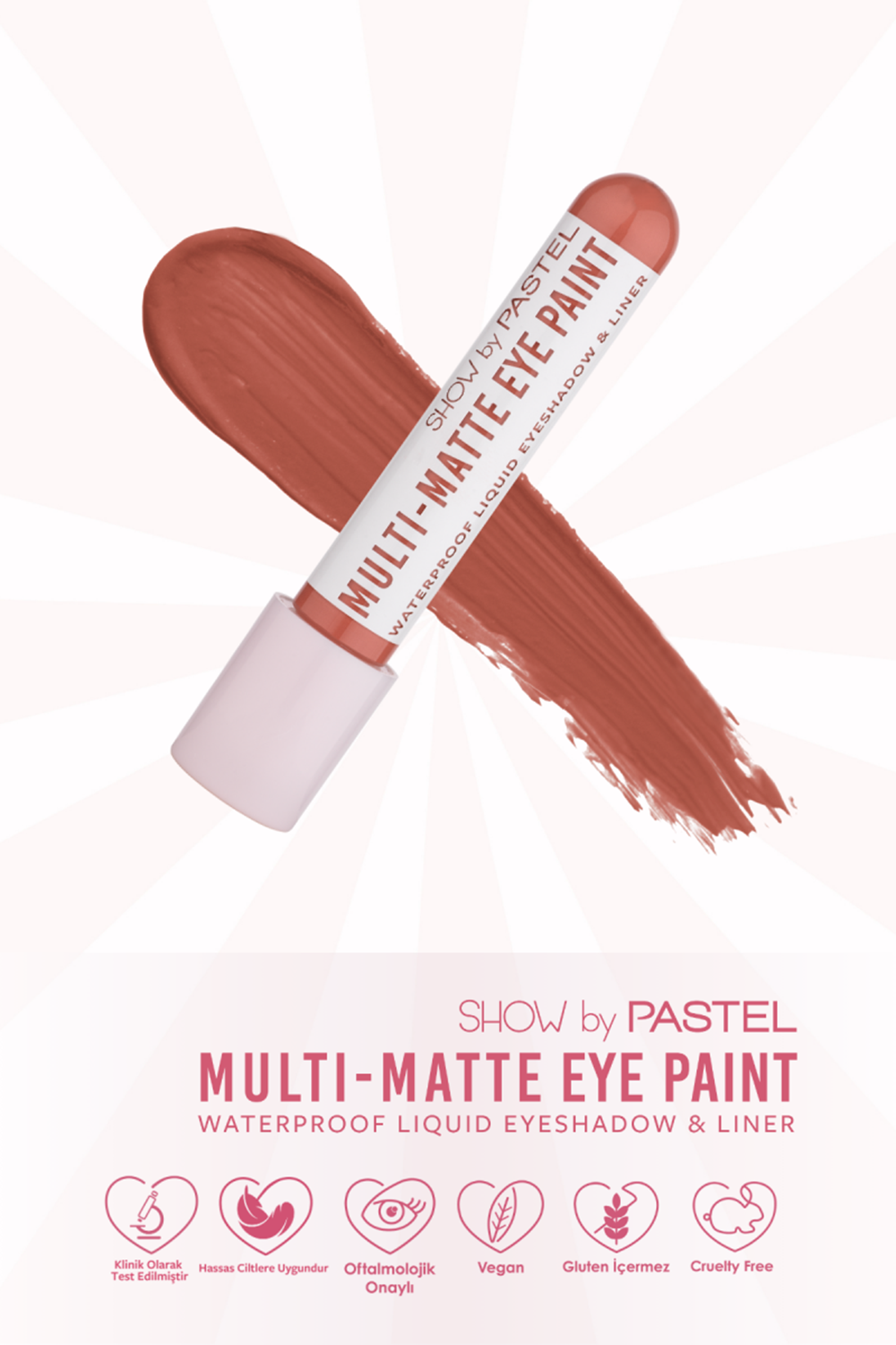Show By Pastel Multi-Matte Eye Paint Waterproof Eyeshadow&Liner - Waterproof Mat Likit Far ve Eyeliner 84 Mood 4.2 ml