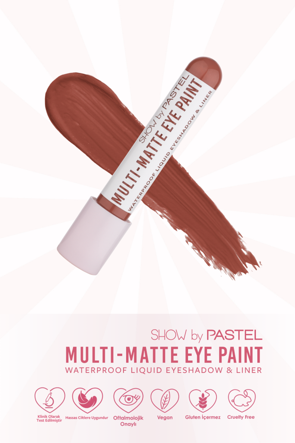 Show By Pastel Multi-Matte Eye Paint Waterproof Eyeshadow&Liner - Waterproof Mat Likit Far ve Eyeliner 85 Say Less 4.2 ml